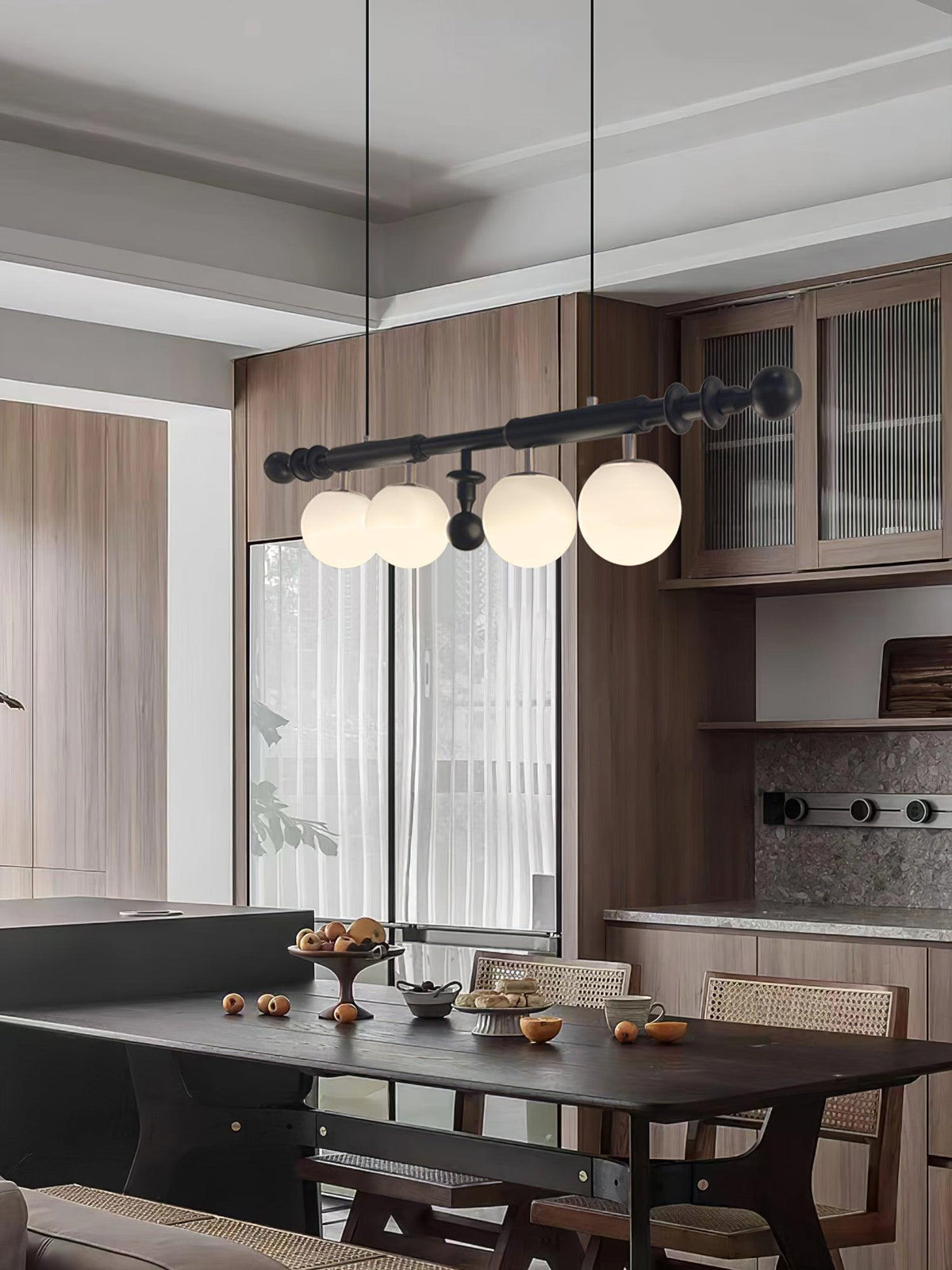 Roman Column Curated Mouth-Blown Frosted Glass C – handcrafted surface texture