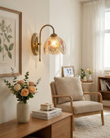 Rosabelle Curated Finished Iron Wall Sconce – handcrafted surface texture