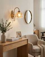 Rosabelle Curated Finished Iron Wall Sconce – illuminated warm ambiance setting