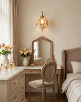 Rosabelle Curated Finished Iron Wall Sconce warm illuminated room view
