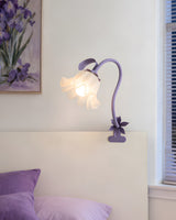 Rosalie Curated Optical Acrylic Table Lamp installed in residential dining space