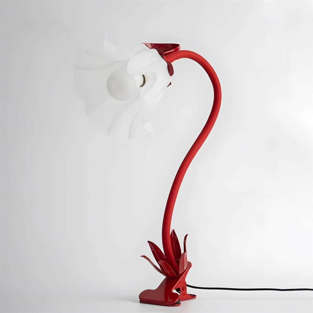 Rosalie Curated Optical Acrylic Table Lamp – illuminated warm ambiance setting #1