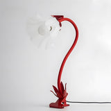 Rosalie Curated Optical Acrylic Table Lamp – illuminated warm ambiance setting #1