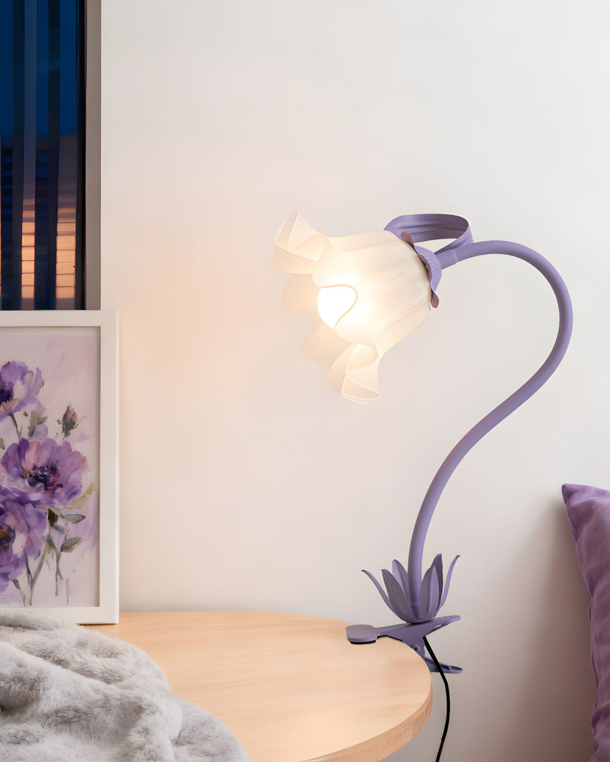 Rosalie Curated Optical Acrylic Table Lamp – macro detail view