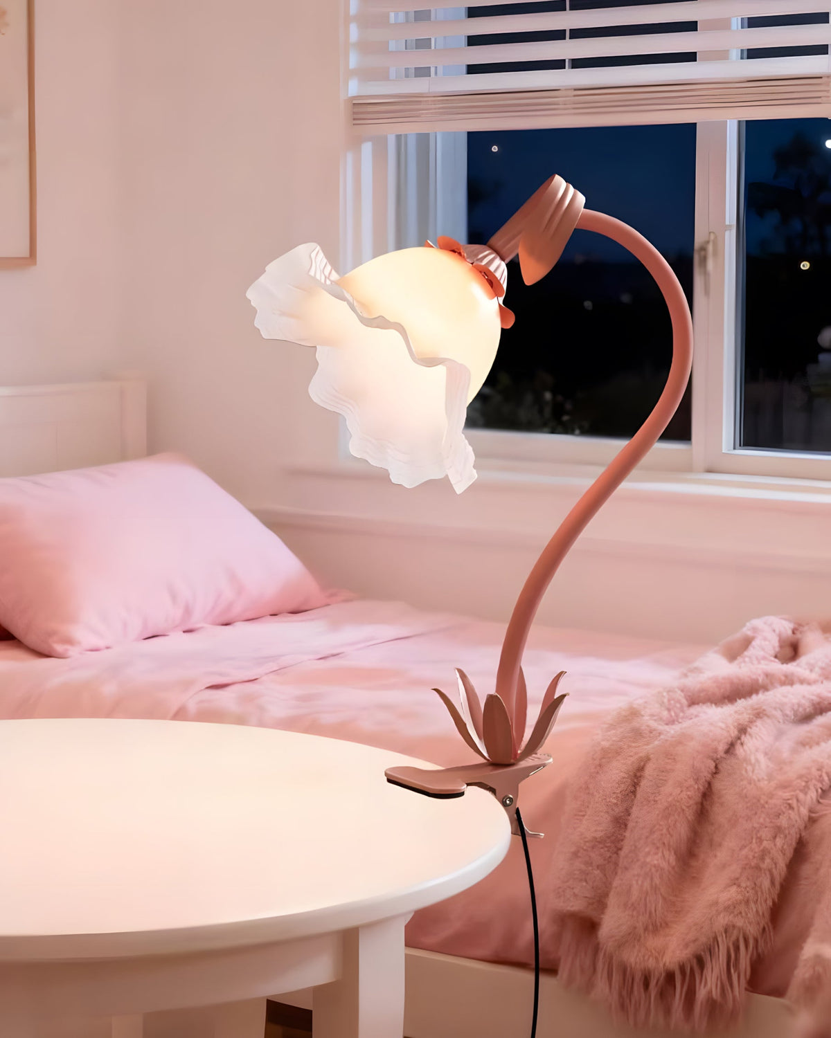 Rosalie Curated Optical Acrylic Table Lamp – dimensional scale reference