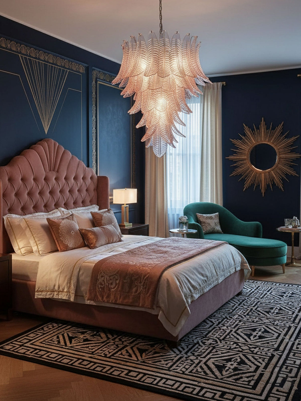 Rosalind Glass Chandelier – Ambient Illumination in Luxury Interior Setting View 8