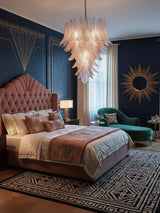 Rosalind Glass Chandelier – Ambient Illumination in Luxury Interior Setting View 8