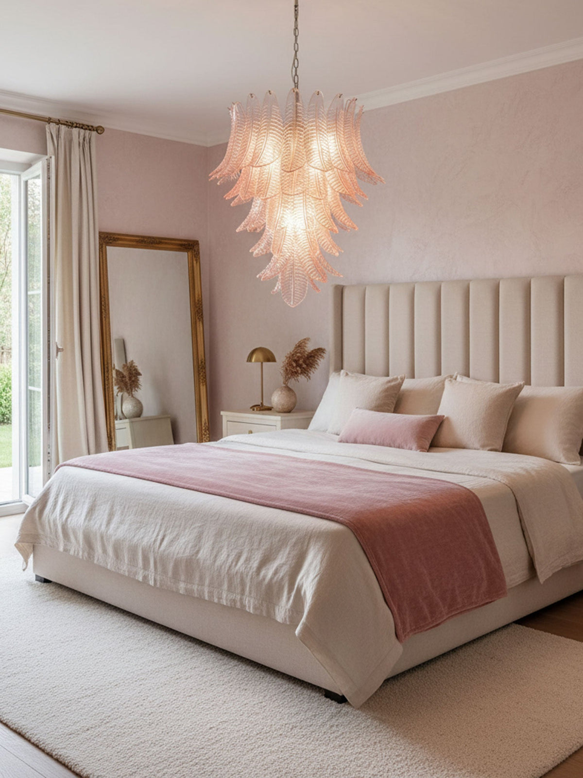 Rosalind Glass Chandelier – Ambient Illumination in Luxury Interior Setting View 13