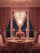 Rosalind Glass Chandelier – Ambient Illumination in Luxury Interior Setting View 15
