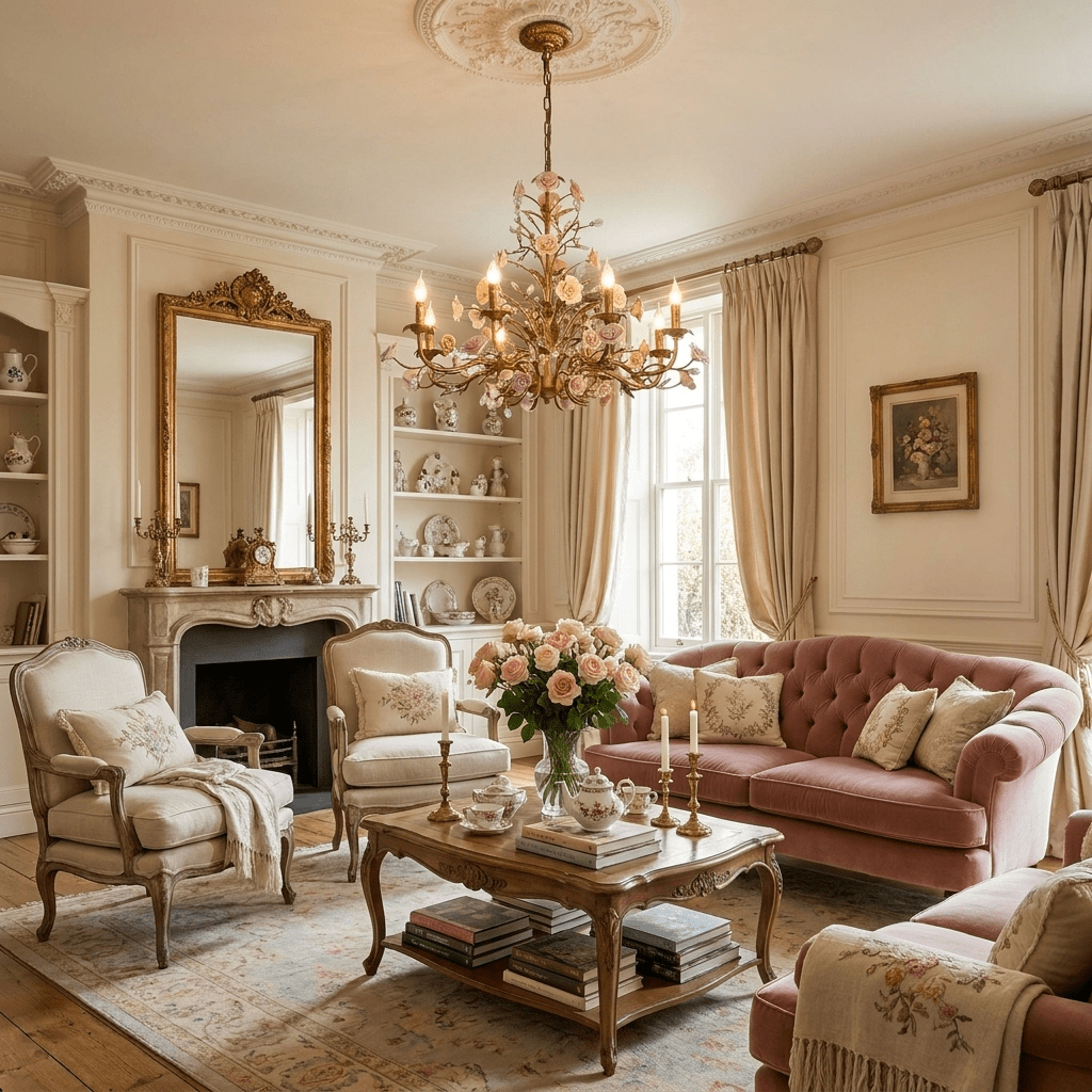 Rose Curated K9 Bohemian Crystal Chandelier – illuminated warm ambiance setting