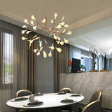 Rose Gold Firefly LED Curated Iron & Glass Chand – architectural ceiling profile
