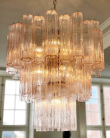 Mouth-Blown Frosted Glass craftsmanship detail on Rose Tubes Glass Curated Mouth-Blown Frosted Gla