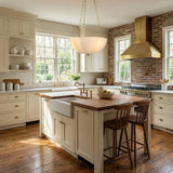 Rosehill Curated Mouth-Blown Frosted Glass Chand – illuminated warm ambiance setting