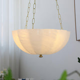 Rosehill Curated Mouth-Blown Frosted Glass Chand warm illuminated room view