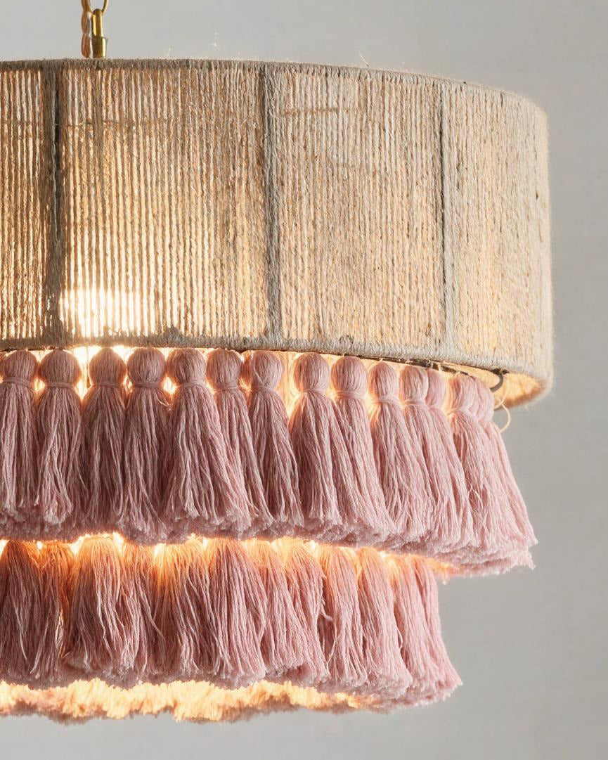 Roselle Curated Solid Brass Pendant Light – macro detail view #1