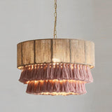 Roselle Curated Solid Brass Pendant Light – side angled contour profile