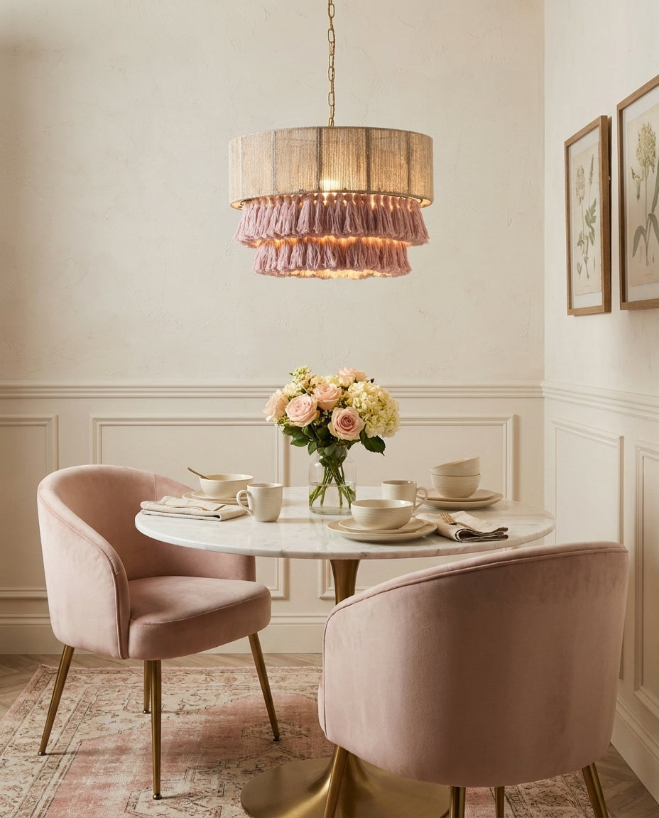Roselle Curated Solid Brass Pendant Light – dimensional scale reference