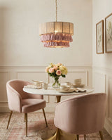 Roselle Curated Solid Brass Pendant Light – dimensional scale reference