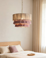 Roselle Curated Solid Brass Pendant Light – structural canopy joint detail
