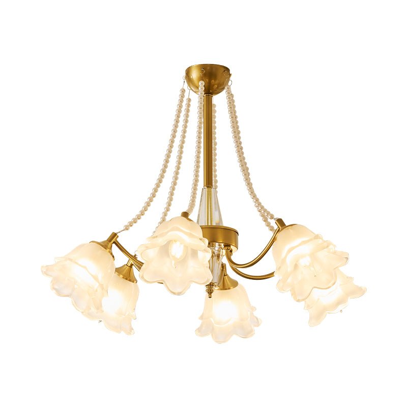 Rosemarie Bloom Curated Mouth-Blown Frosted Glas – illuminated warm ambiance setting #1