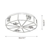 Iron & Glass craftsmanship detail on Rosienne Curated Iron & Glass Flush Mount Ceilin