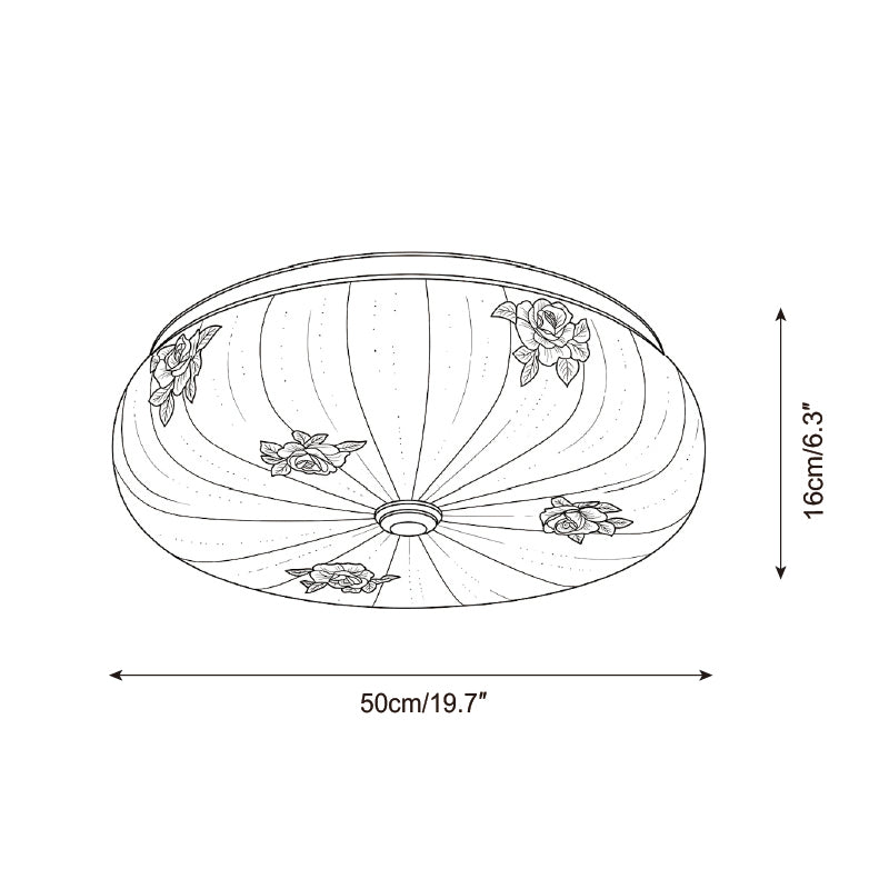 Rosienne Curated Iron & Glass Flush Mount Ceilin – macro detail view