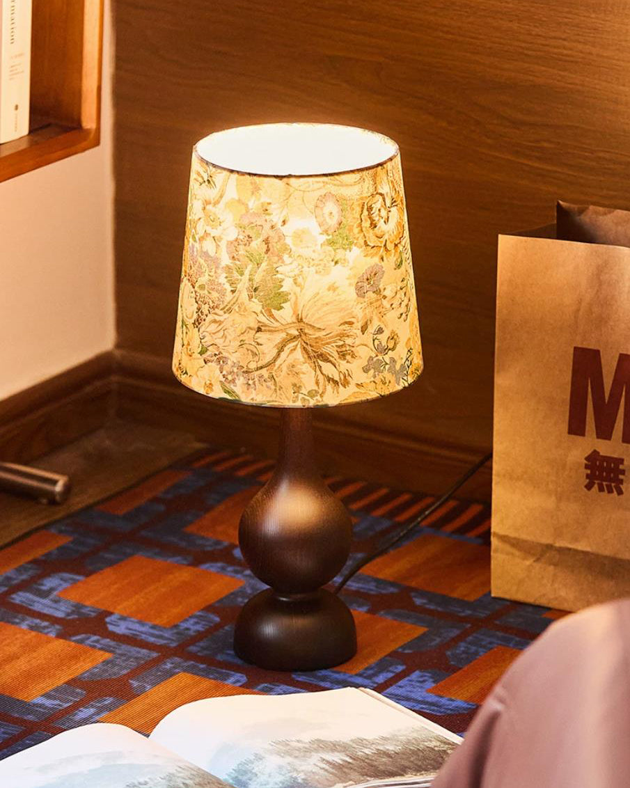 Rosmira Curated Solid Brass Table Lamp – unlit natural material contrast