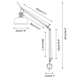 Rosso Swing Arm Curated Iron & Glass Wall Sconce – illuminated warm ambiance setting