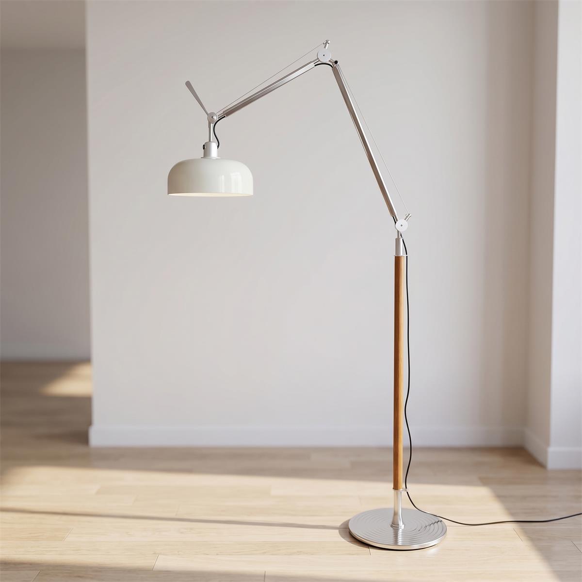 Rosso Floor Curated Iron & Glass Floor Lamp – W 32 cm × H 200 cm    W 12.6 × H 78.7 finish configuration #1 #2 #3 #4