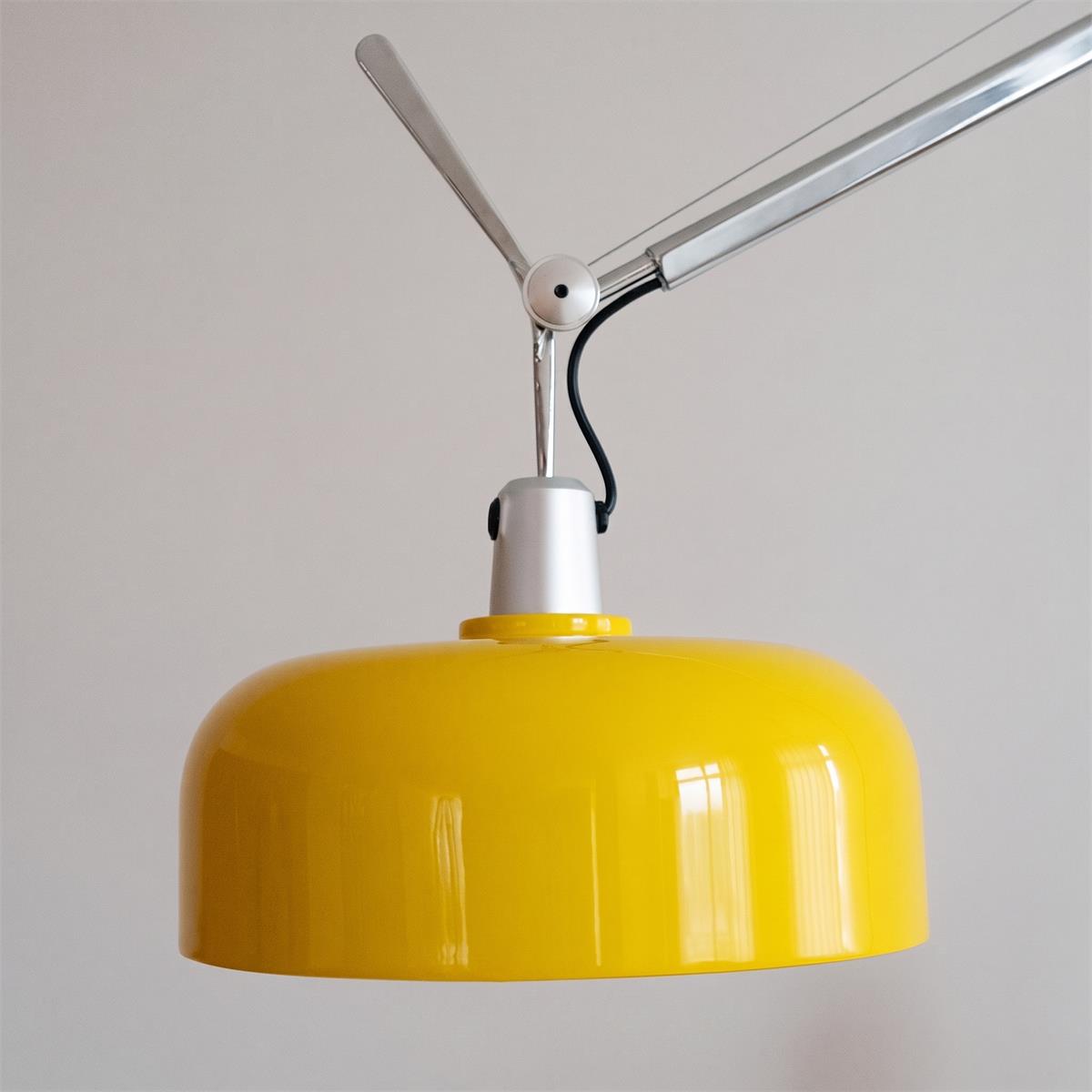 Rosso Floor Curated Iron & Glass Floor Lamp – side angled contour profile