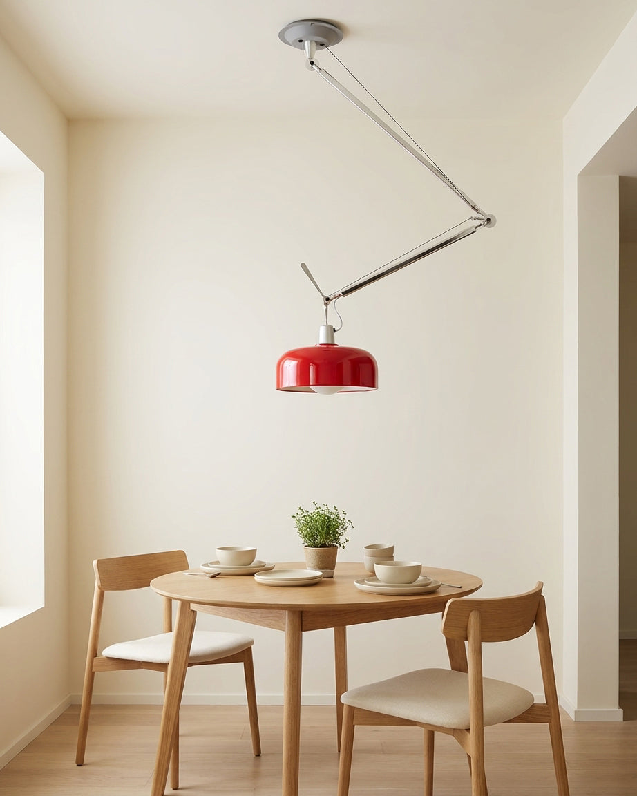 Rosso Curated Iron & Glass Pendant Light – architectural ceiling profile