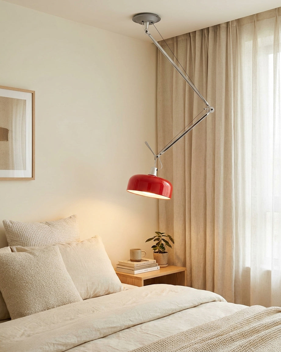 Rosso Curated Iron & Glass Pendant Light – unlit natural material contrast