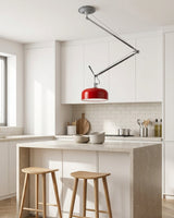 Rosso Curated Iron & Glass Pendant Light – illuminated warm ambiance setting