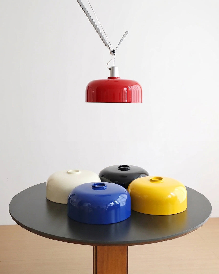 Rosso Curated Iron & Glass Pendant Light – handcrafted surface texture