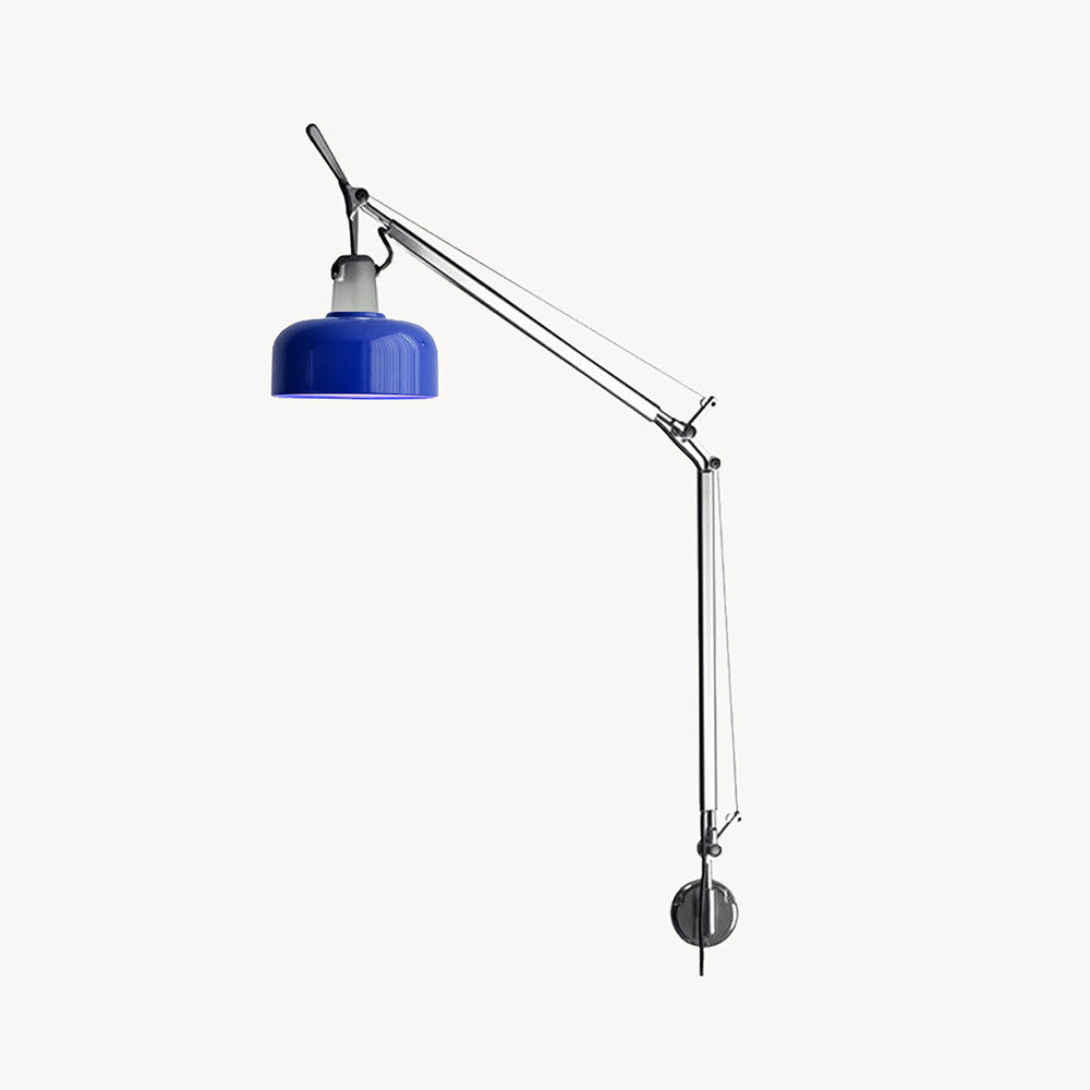 Rosso Swing Arm Curated Iron & Glass Wall Sconce – W 20cm x H 87cm  W 7.8 x H 34.2 finish configuration #1 #2