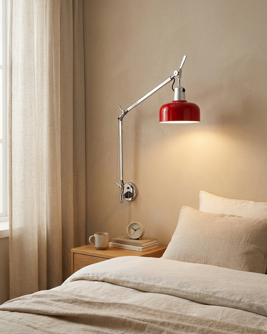Rosso Swing Arm Curated Iron & Glass Wall Sconce