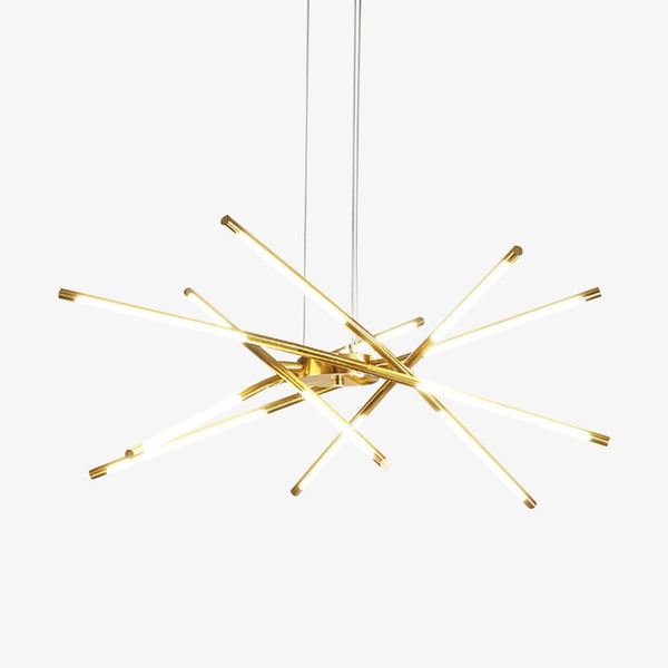 Rotatable LED Curated Iron & Glass Chandelier