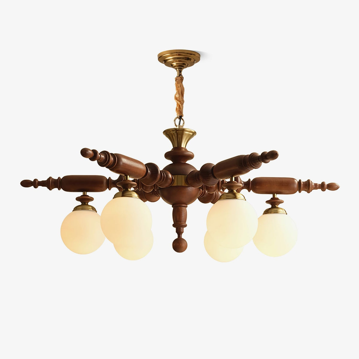 Rotating Stick Curated Mouth-Blown Frosted Glass – Mouth-Blown Frosted Glass Chandelier