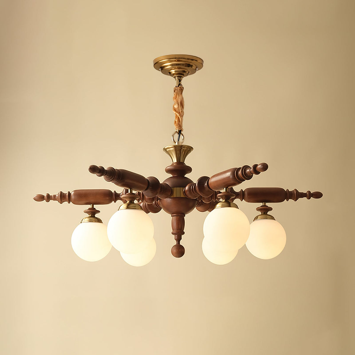 Rotating Stick Curated Mouth-Blown Frosted Glass – illuminated warm ambiance setting #1