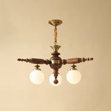 Rotating Stick Curated Mouth-Blown Frosted Glass – 3 Heads ∅ 29.1 x H 13.4    Dia 74cm x H  finish configuration #1