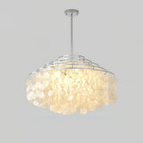 Round Shell Curated Iron & Glass Chandelier – 2 Layers ∅ 11 x H 17.7 finish configuration