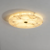 Spanish Alabaster Ceiling Light View 12 | Natural Spanish Alabaster Round Ceiling Light | Modern Luxury Lighting | JINSHE | JINSHE
