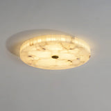 Spanish Alabaster Ceiling Light View 11 | Natural Spanish Alabaster Round Ceiling Light | Modern Luxury Lighting | JINSHE | JINSHE