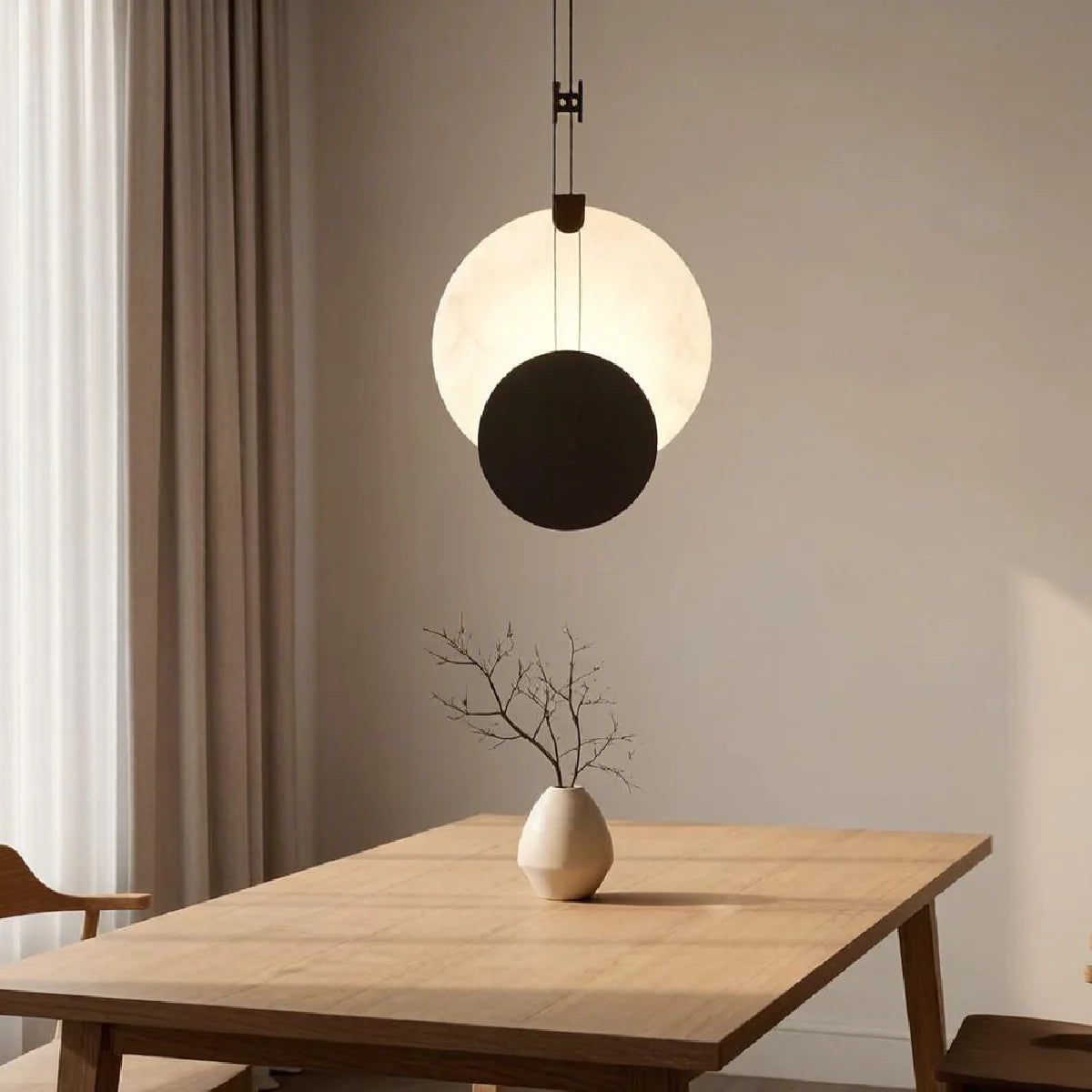 Spanish Alabaster Pendant Light View 4 | Round Pendant Light | Spanish Alabaster | JINSHE | JINSHE