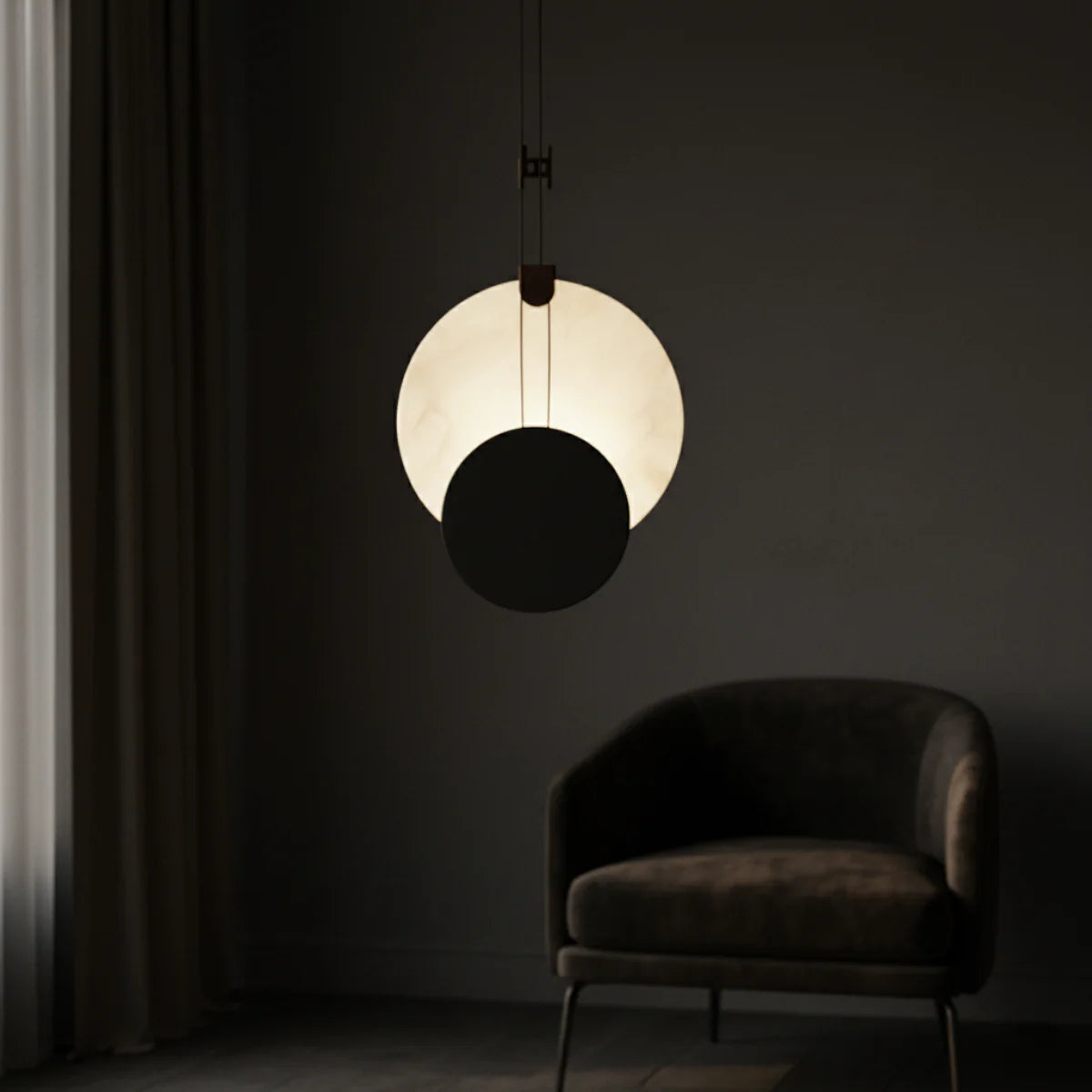 Spanish Alabaster Pendant Light View 7 | Round Pendant Light | Spanish Alabaster | JINSHE | JINSHE