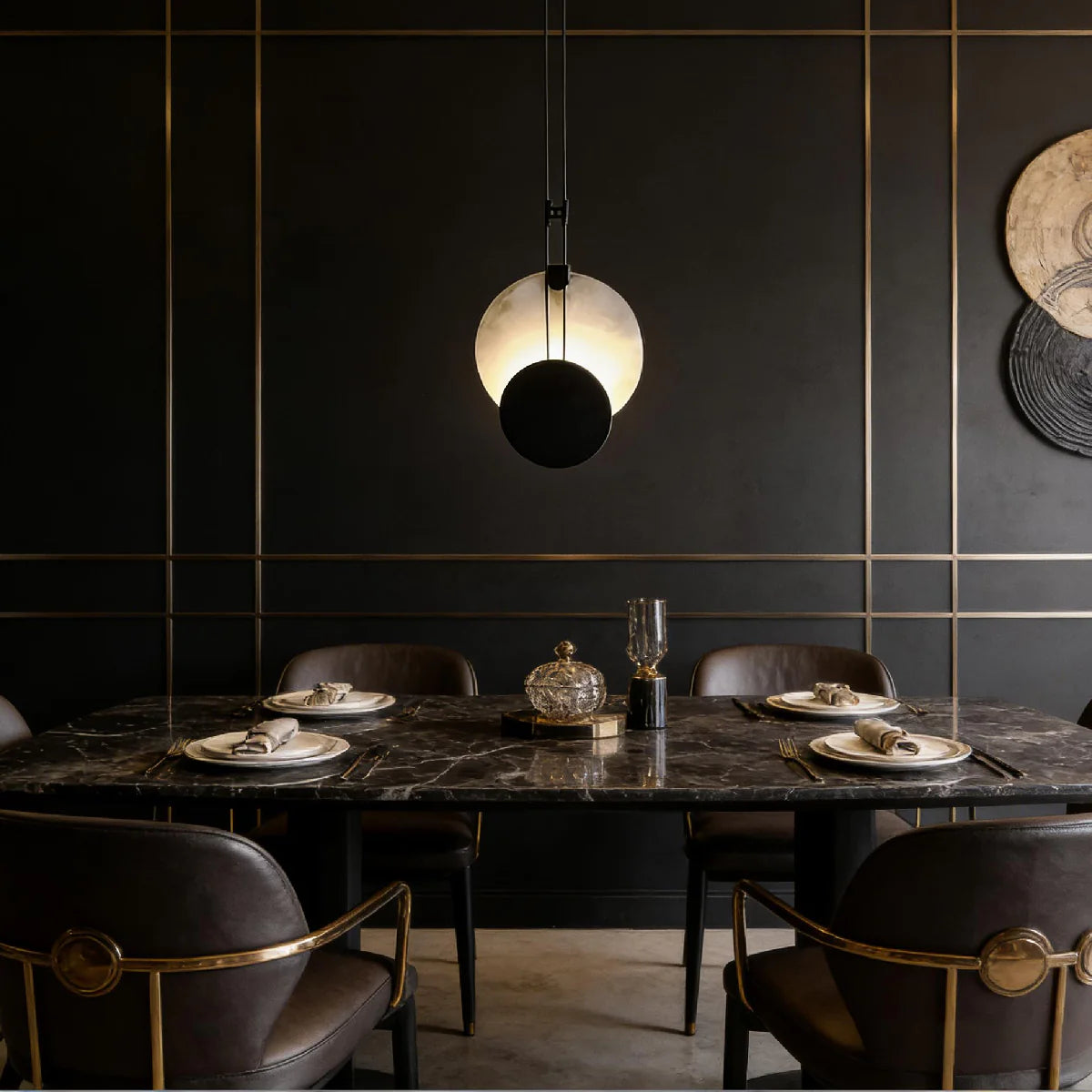 Spanish Alabaster Pendant Light View 8 | Round Pendant Light | Spanish Alabaster | JINSHE | JINSHE