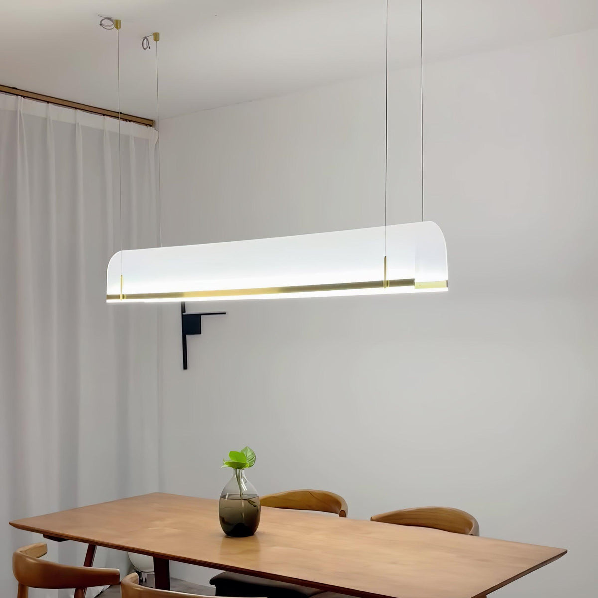 Round Arched Curated Optical Acrylic Chandelier – handcrafted surface texture
