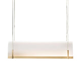 Round Arched Curated Optical Acrylic Chandelier – illuminated warm ambiance setting