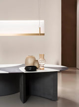 Round Arched Curated Optical Acrylic Chandelier – dimensional scale reference