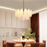 Round Cloud Glass Curated Mouth-Blown Frosted Gl – full fixture elevation view